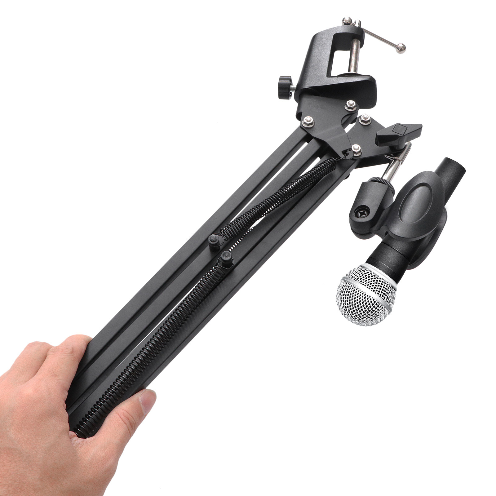Boom Arm Stand - Heavy-Duty Broadcast Mic Arm Stand Steel