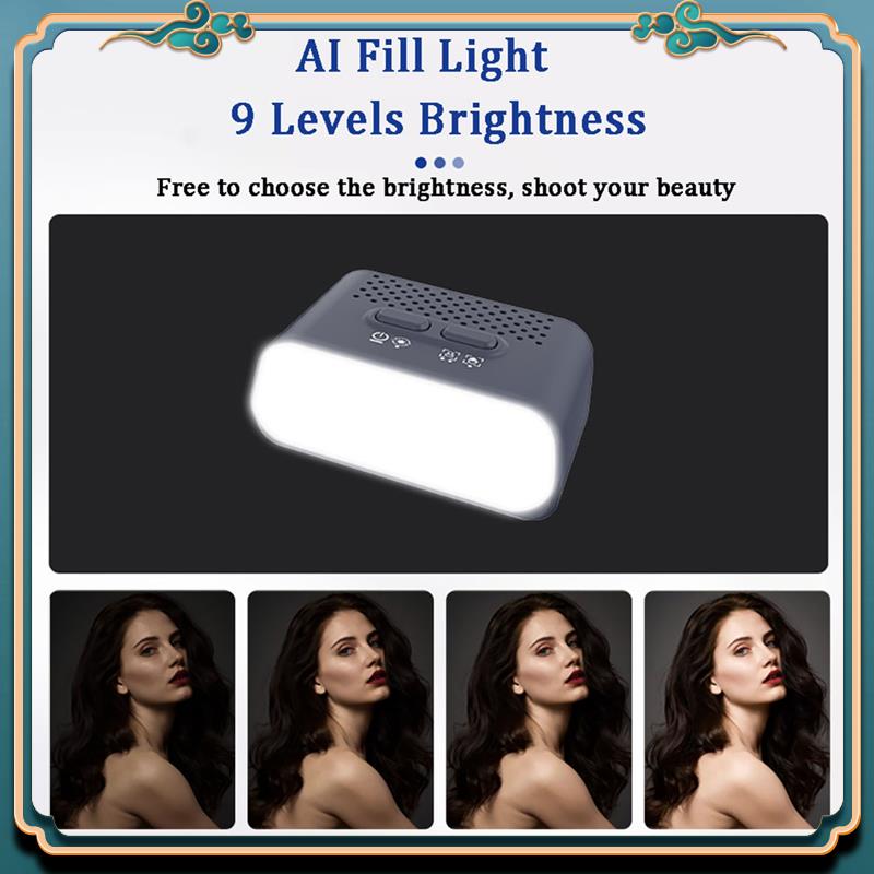 Photography Lighting Ai - (New)-F12 3-Axis Gimbal Stabilizer,LED Lighting,Support AI
