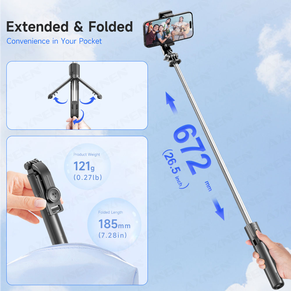 Selfie Stick Tripod with Detac - Photography Video Lighting Kit With Adjustable Tripod Stand avis et prix
