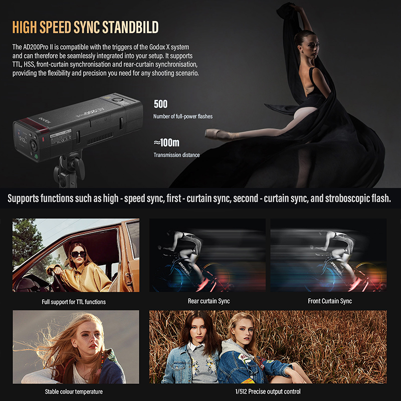 Godox AD200ProII  TTL 2.4G Wir - Photography Lighting Wireless avis et prix