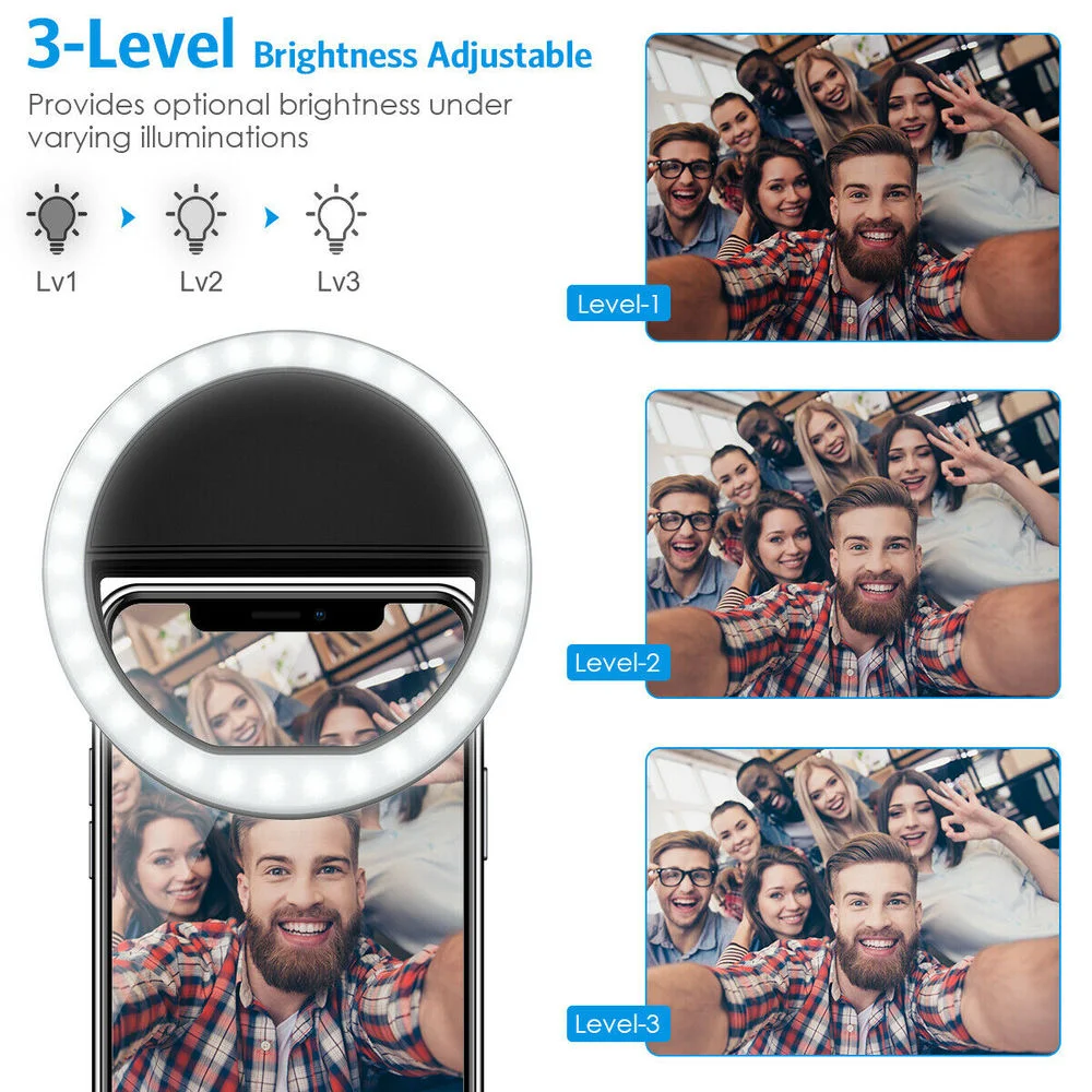 Rechargeable Clip On Selfie Ri - Photography Lighting Product avis et prix