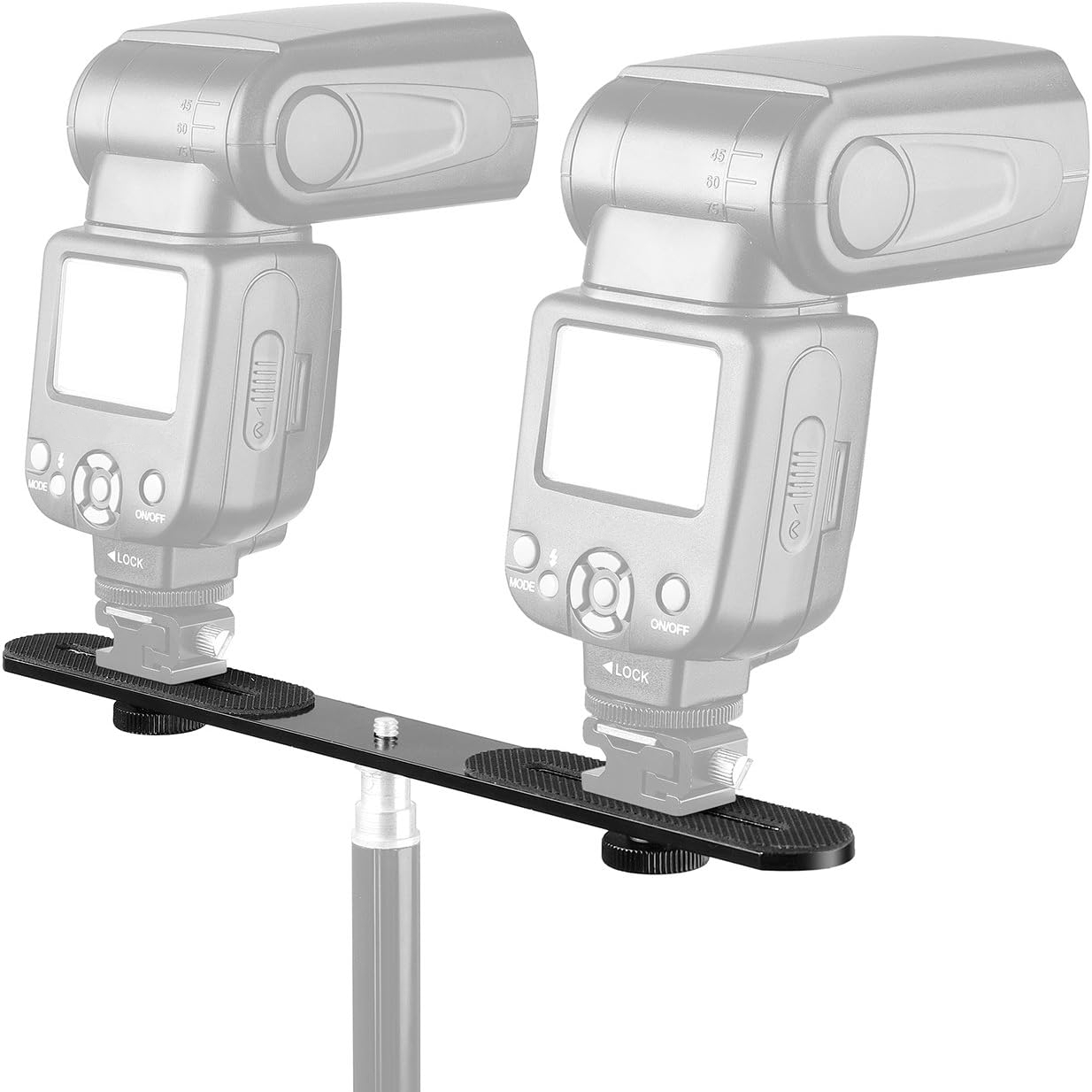 1/4'' Dual Flash Bracket Mount - Photography Video Lighting Kit With Adjustable Tripod Stand avis et prix