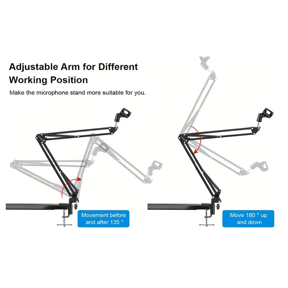 Foldable Metal Extendable Micr - Boom Arm Stand avis et prix