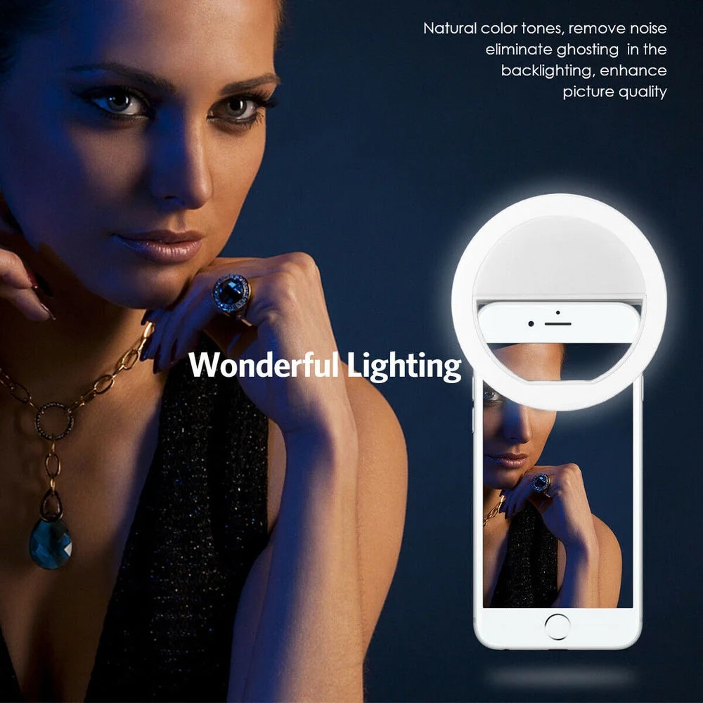 USB Rechargeable LED Selfie Ri - Photography Lighting Product avis et prix