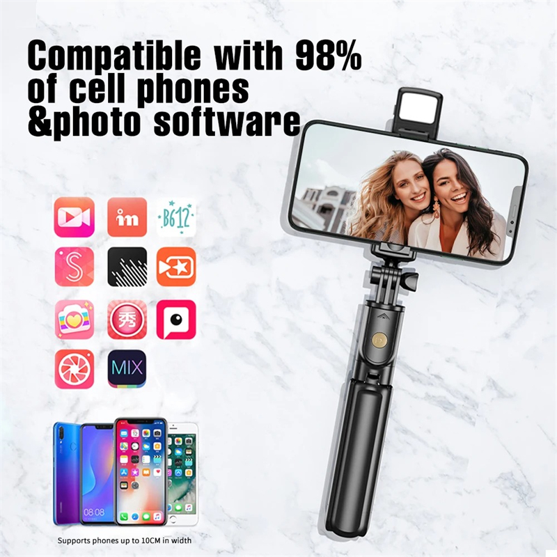 Extendable Selfie Stick Tripod - Photography Video Lighting Kit With Adjustable Tripod Stand avis et prix