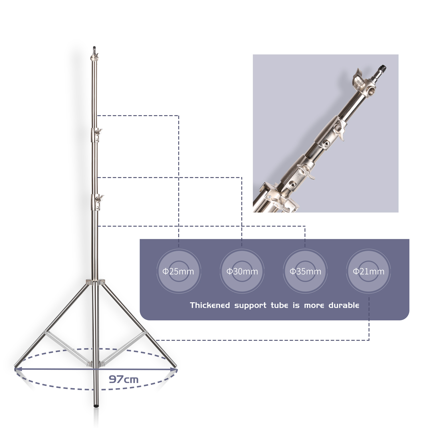 SH 2.8M Stainless Steel Light  - Photography Lighting Product avis et prix
