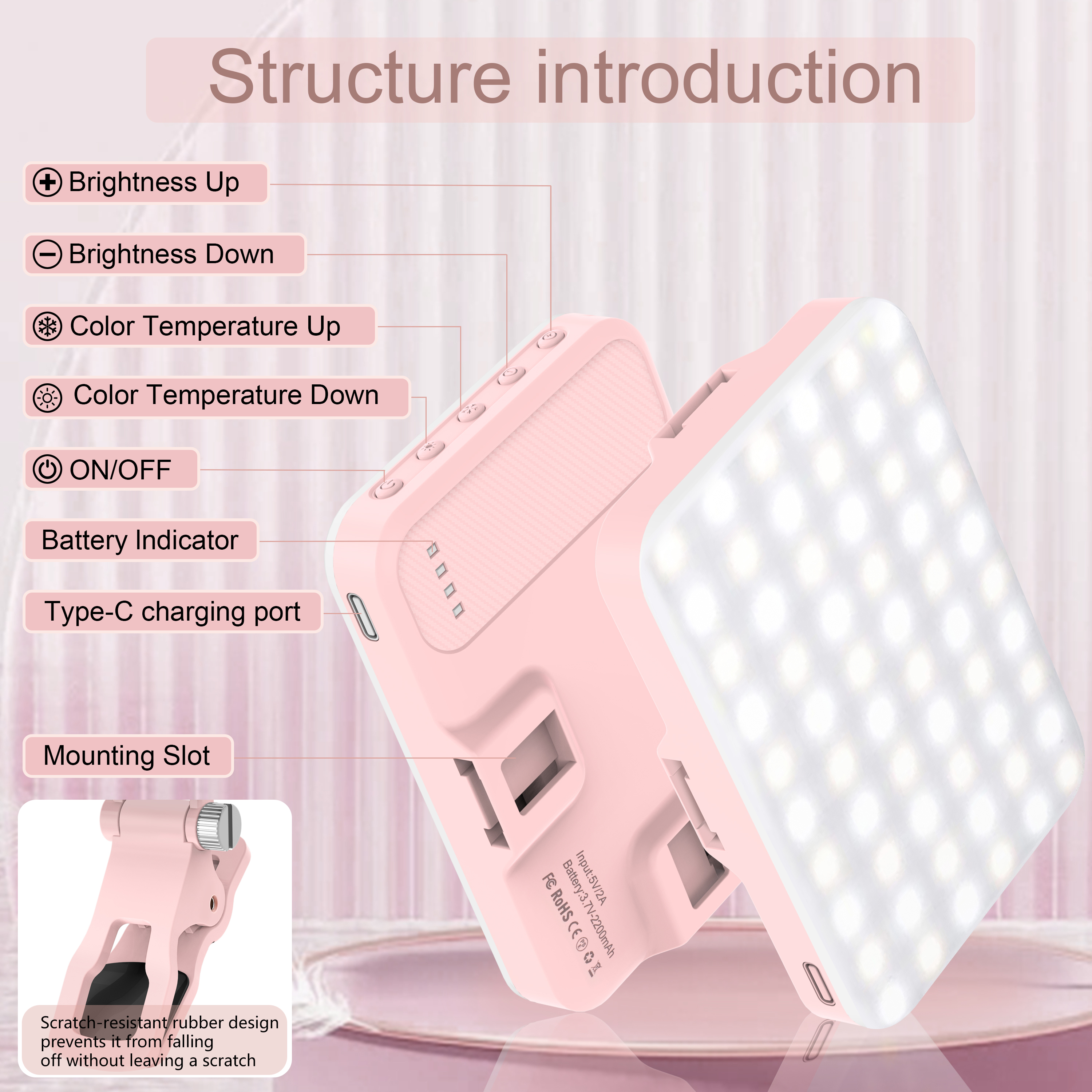 LED Selfie Light 60 High Power - Photography Lighting Product avis et prix