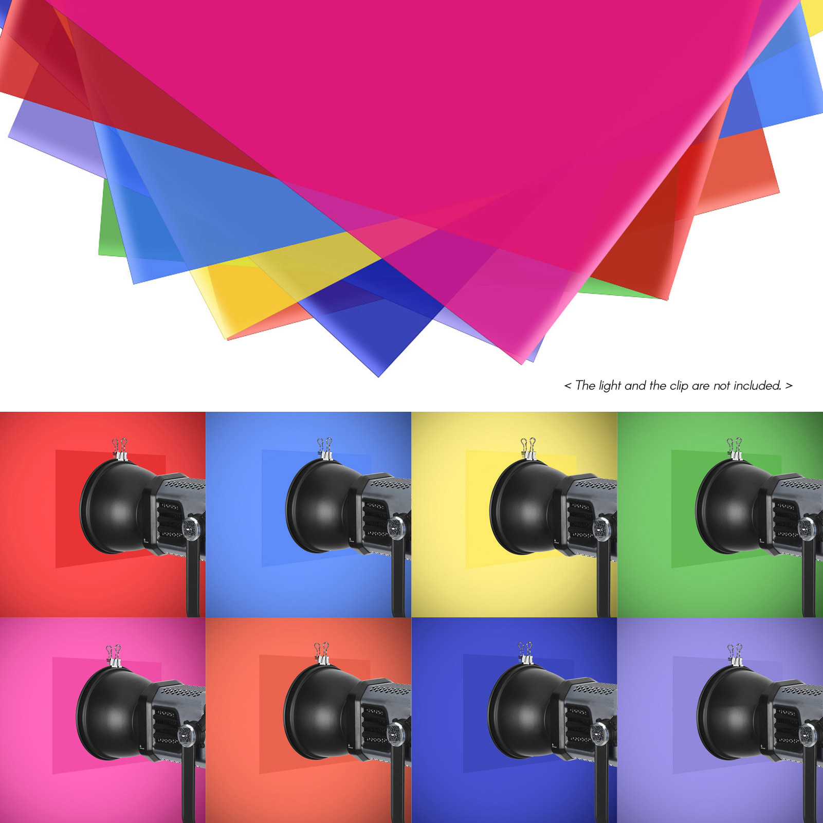 8 Colors/set PET Transparent G - Coloured Gel Set avis et prix
