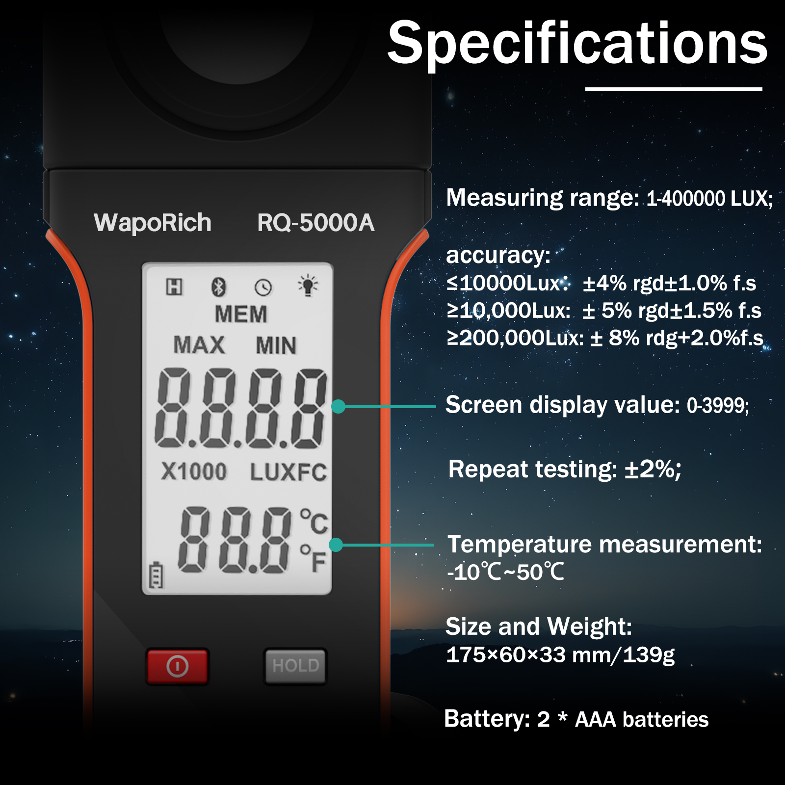 5000A Digital Light Meter 0-40 - Photography Using Lighting avis et prix