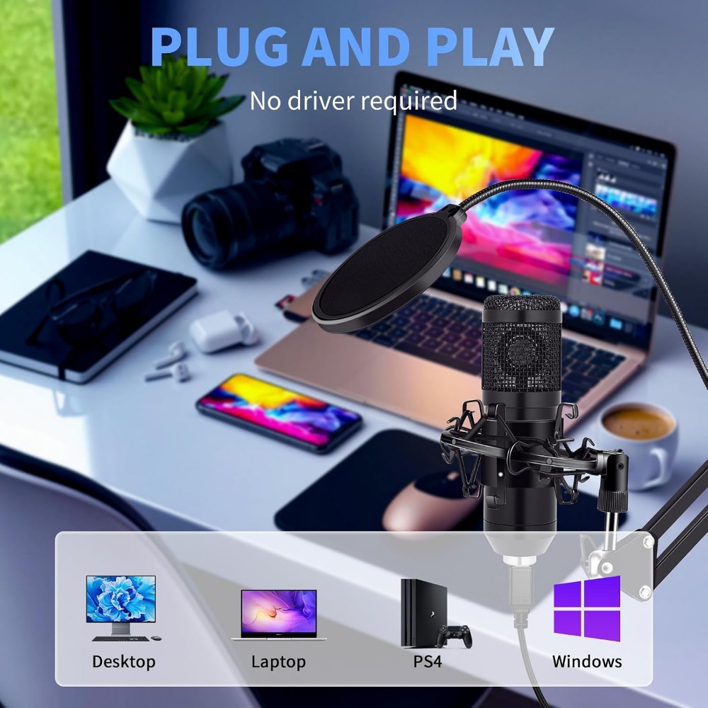 Condenser Microphone Kit with  - Boom Arm Stand avis et prix
