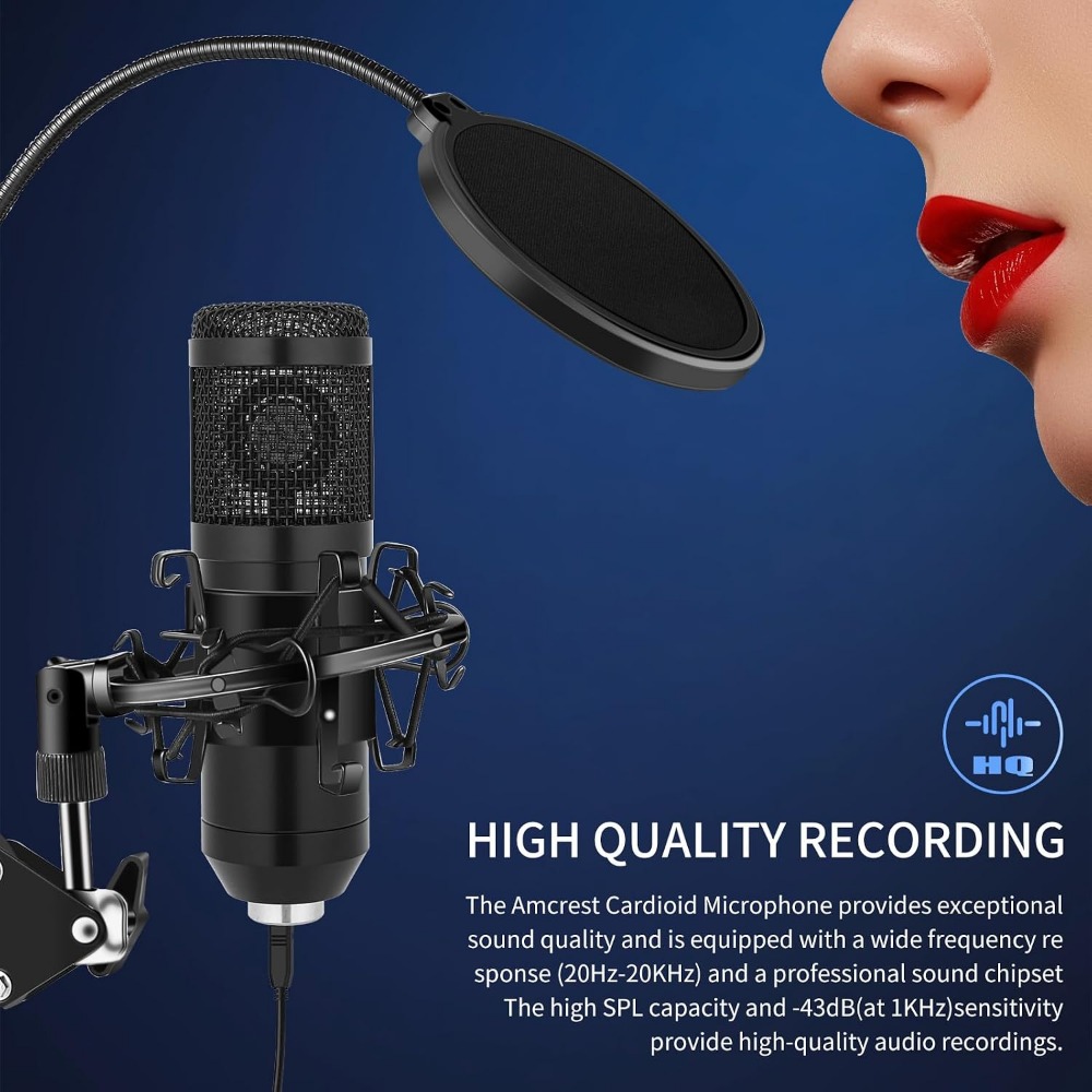 Condenser Microphone Kit with  - Boom Arm Stand avis et prix