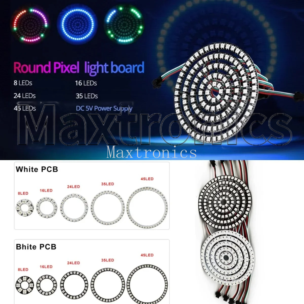 FCOB WS2812B RGB Led Ring 18/3 - Led Ring Light 18 avis et prix