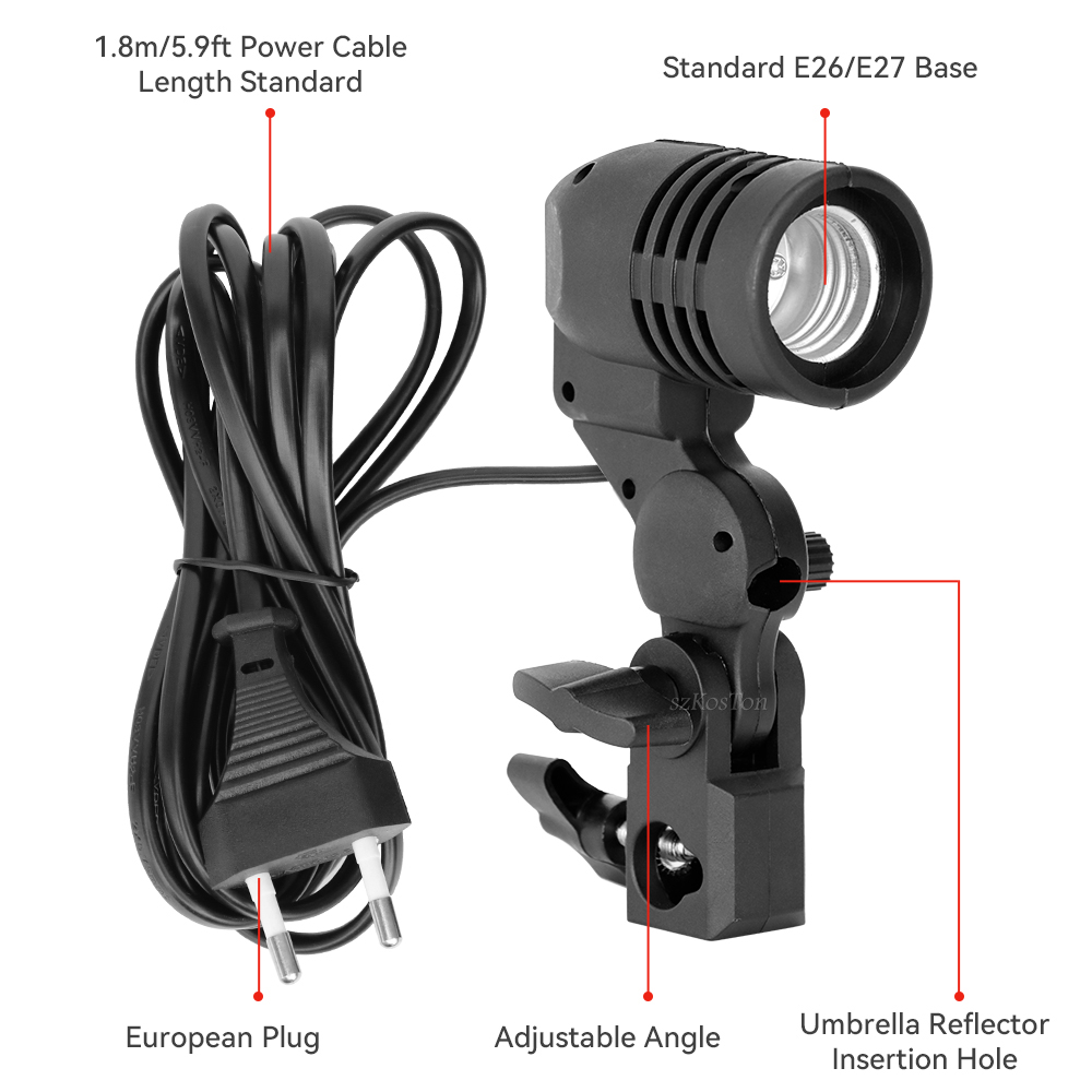 Single Head Bulb Holder E27 So - Photography Lighting With Umbrella avis et prix