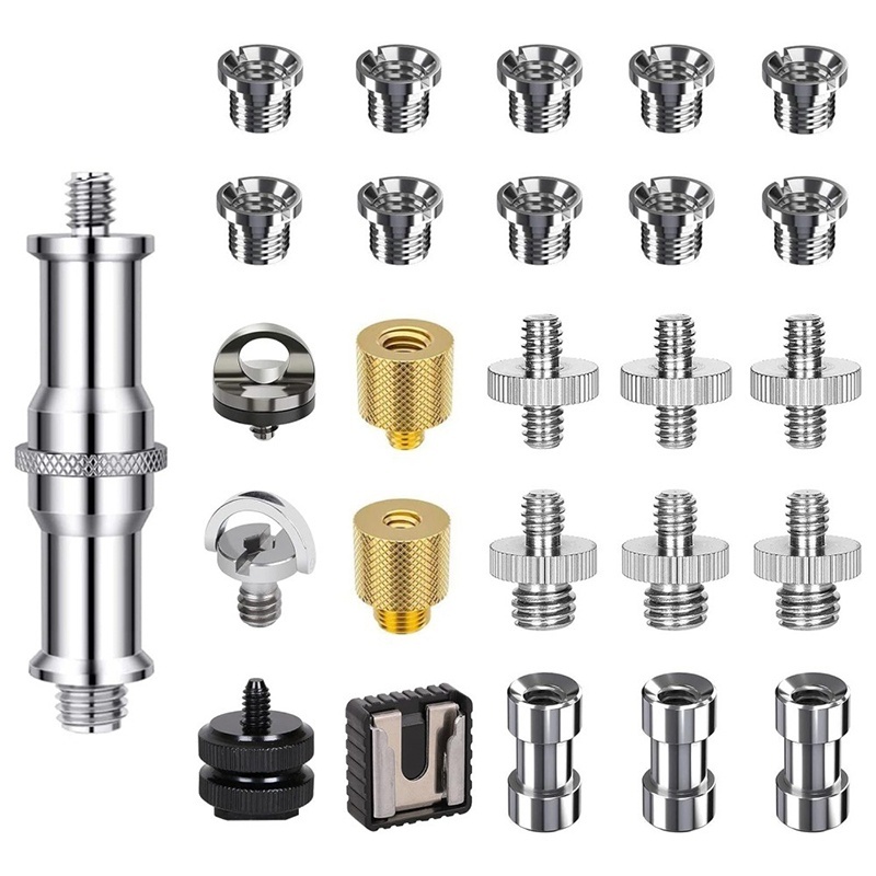 Male Female Screw Convert Adap - Photography Video Lighting Kit With Adjustable Tripod Stand avis et prix
