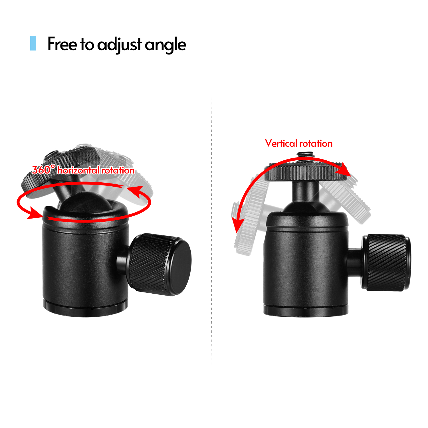 Mini Metal Tripod Head Adapter - Photography Video Lighting Kit With Adjustable Tripod Stand avis et prix
