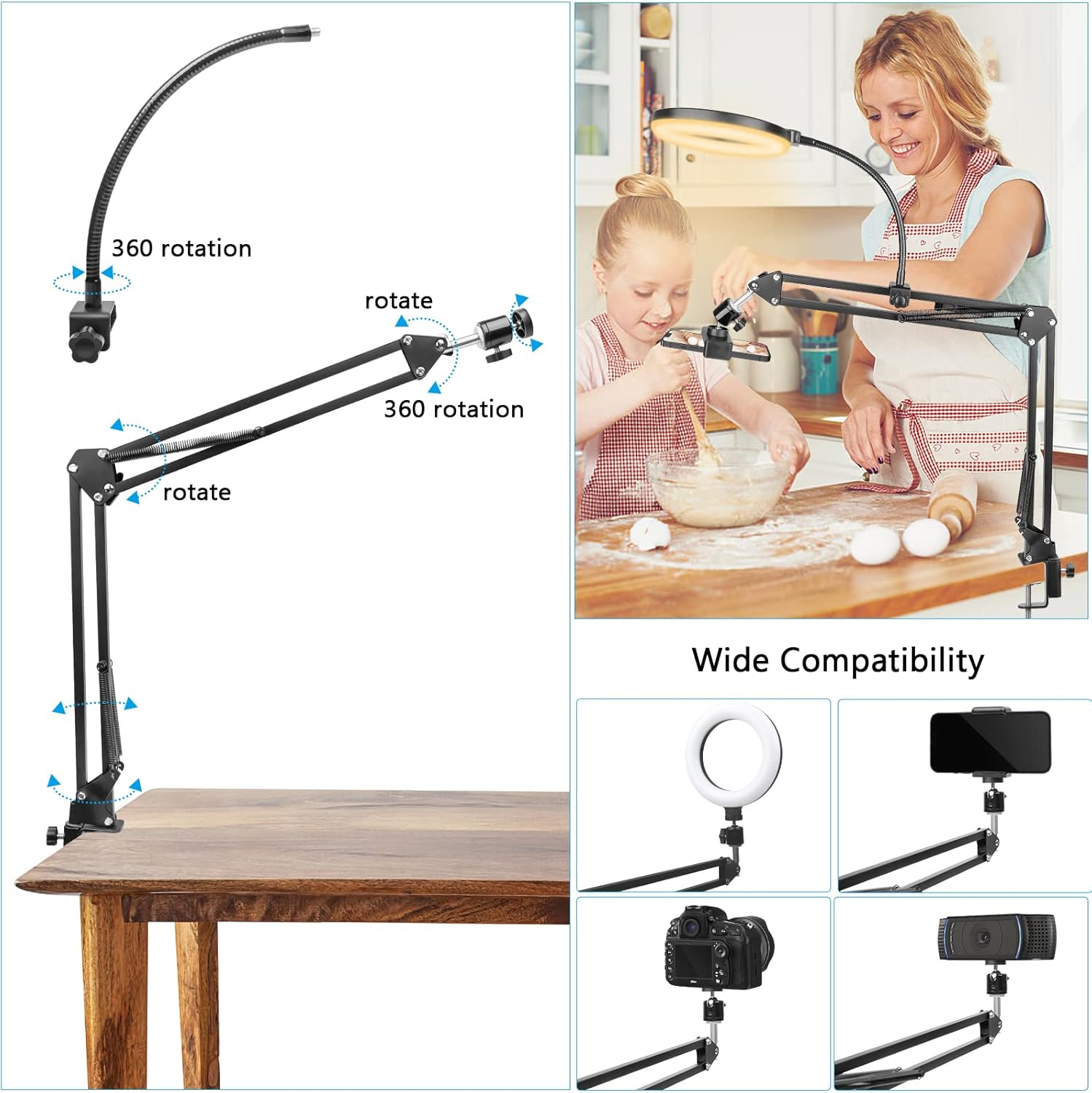 Ring Light with Stand and Phon - Photography Lighting With Umbrella avis et prix