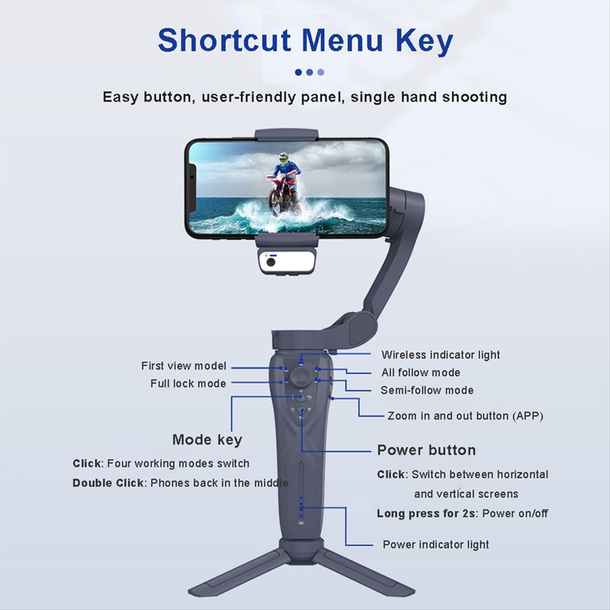 F12 3- Gimbal Stabilizer,LED L - Photography Lighting Ai avis et prix