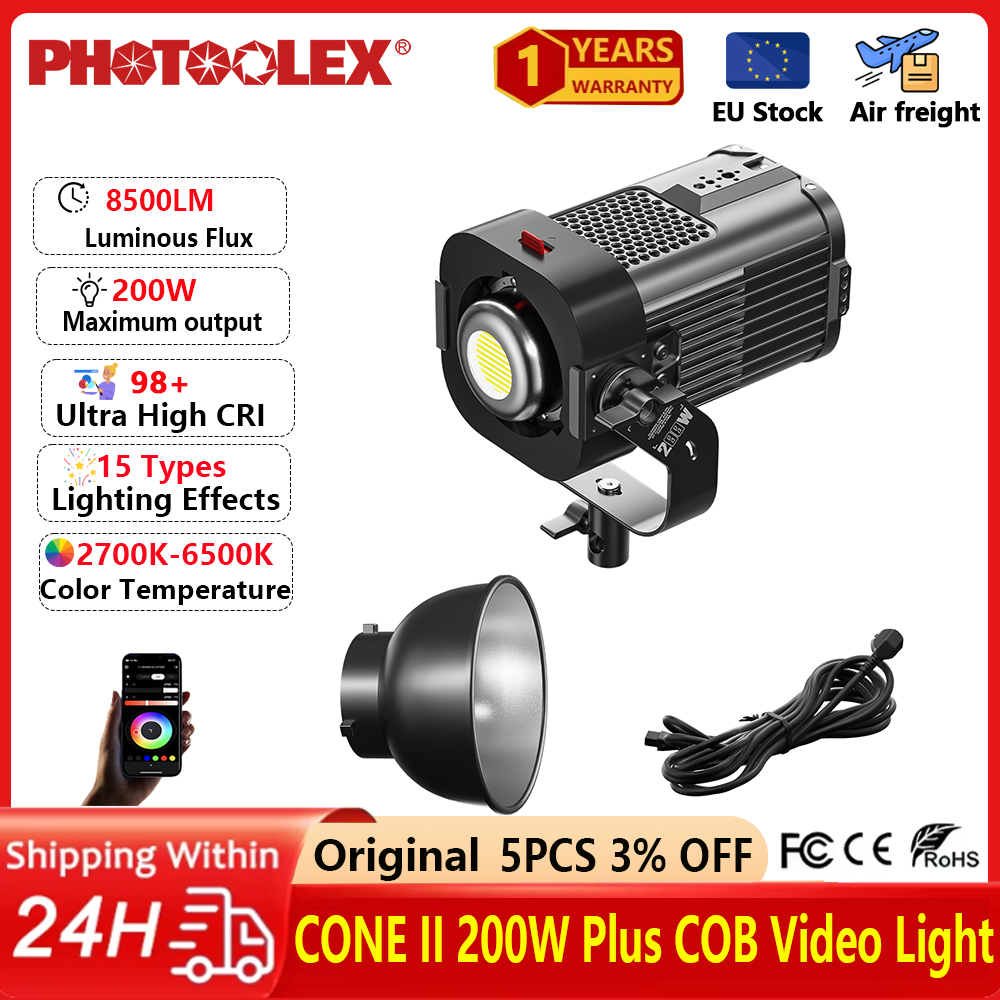  PHOTOOLEX 200W V-Mount Video - Photography Lighting Wireless avis et prix