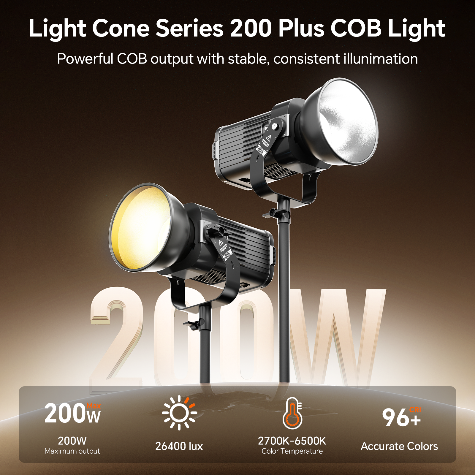  PHOTOOLEX 200W V-Mount Video - Photography Lighting Wireless avis et prix