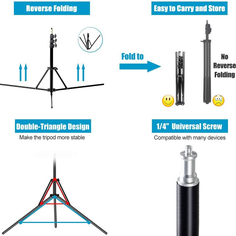NAGNAHZ 78'' Photographic Ligh - Photography Video Lighting Kit With Adjustable Tripod Stand avis et prix