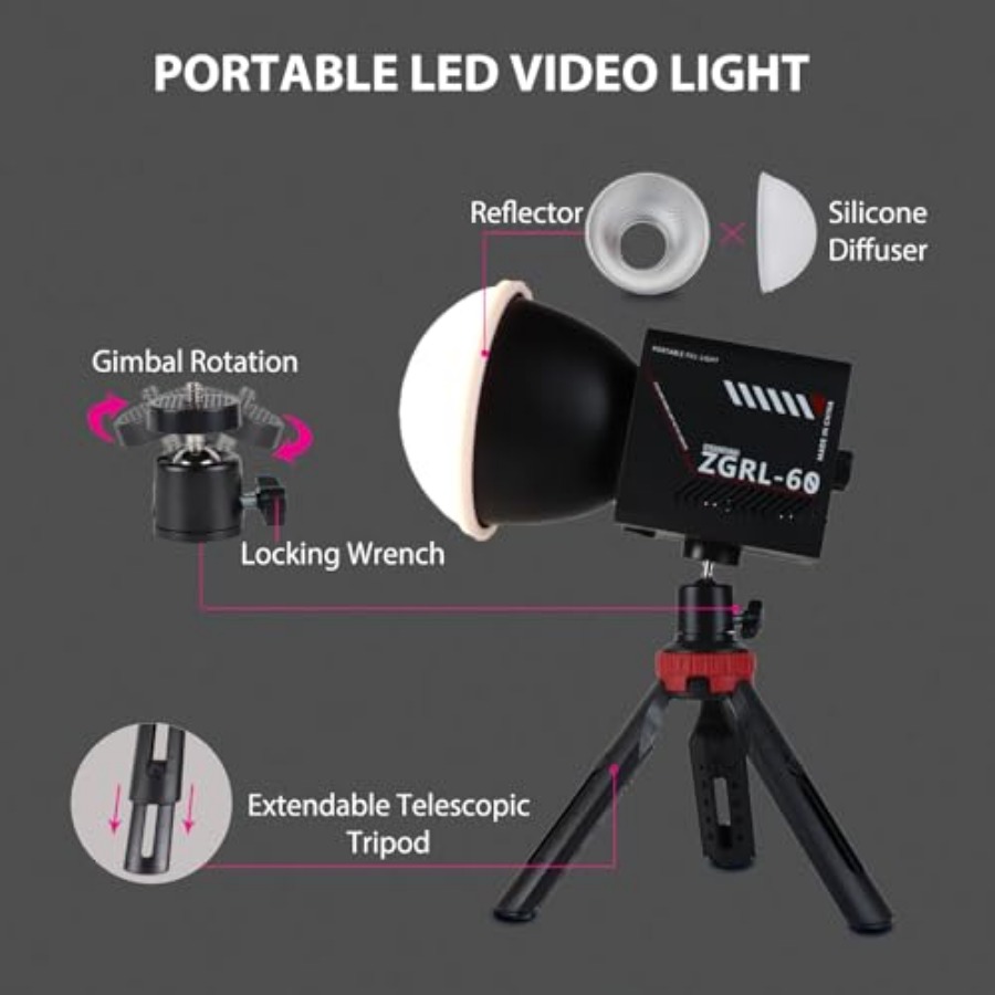 60W COB LED Video Light Handhe - Photography Lighting Studio avis et prix