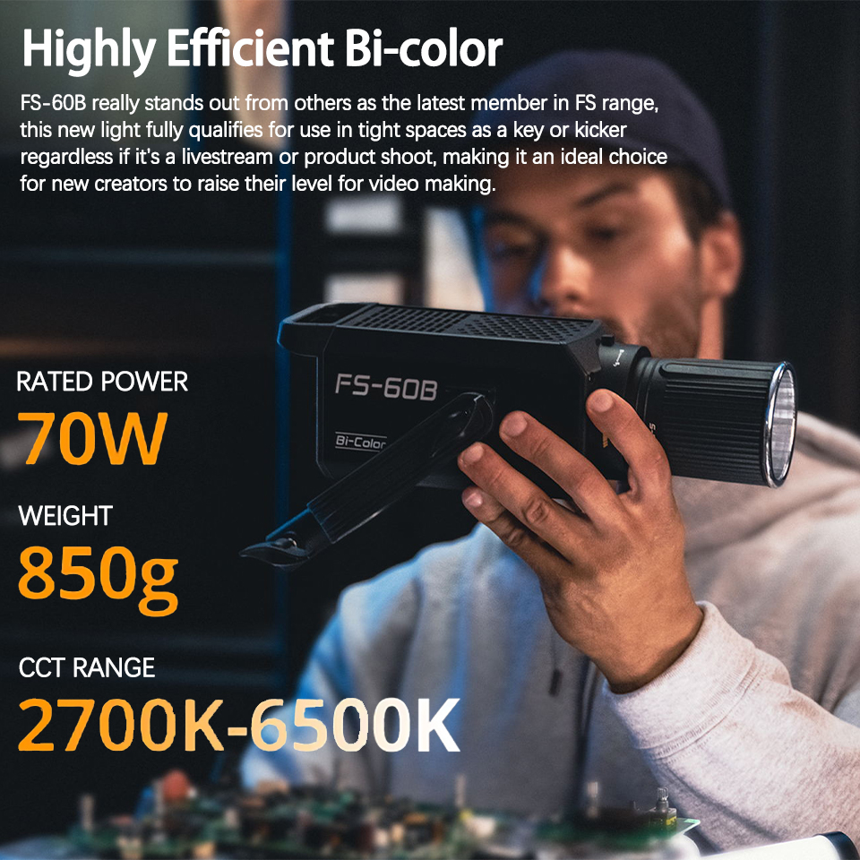 Nanlite FS-60B 70W Bi-color Sp - Photography Lighting Wireless avis et prix
