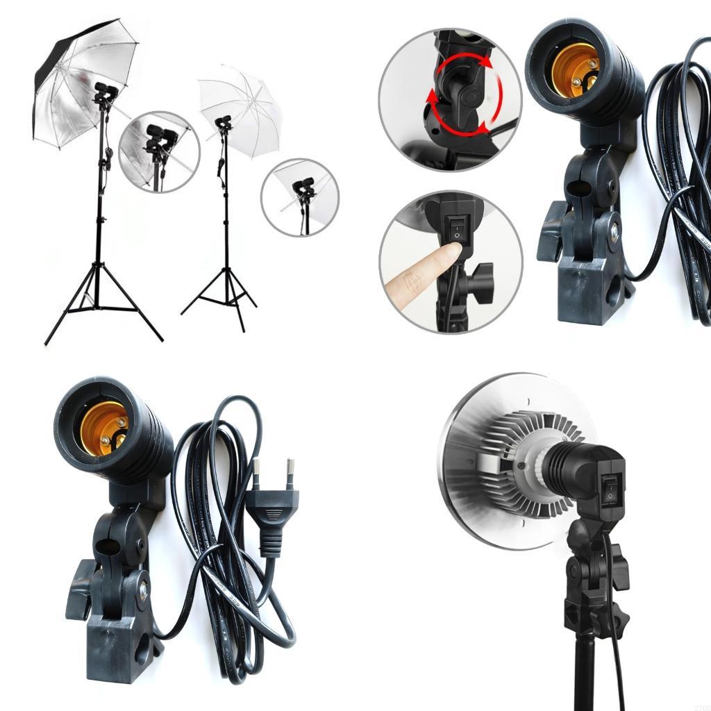  E27 Light Socket Mount with B - Photography Lighting With Umbrella avis et prix