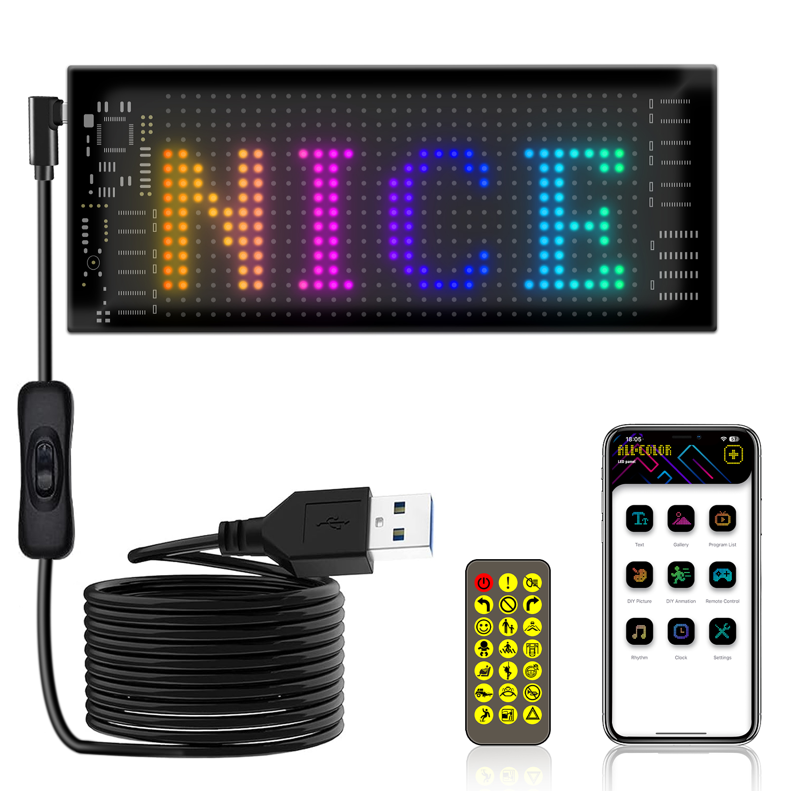 Programmable Flexible LED Sign - Video Light Panel Led avis et prix