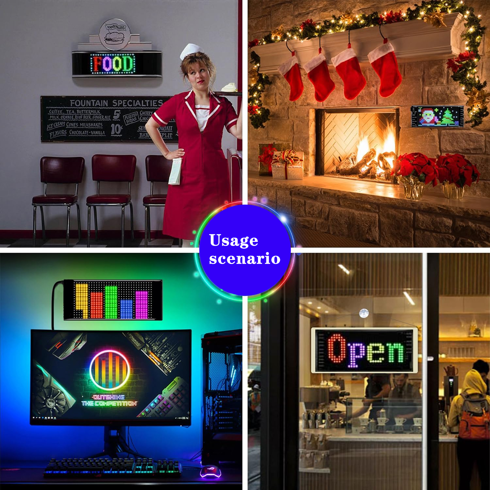 Programmable Flexible LED Sign - Video Light Panel Led avis et prix