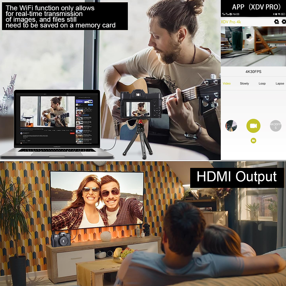 4K HD Video Camera 48MP DSLR D - Photography Using Lighting avis et prix