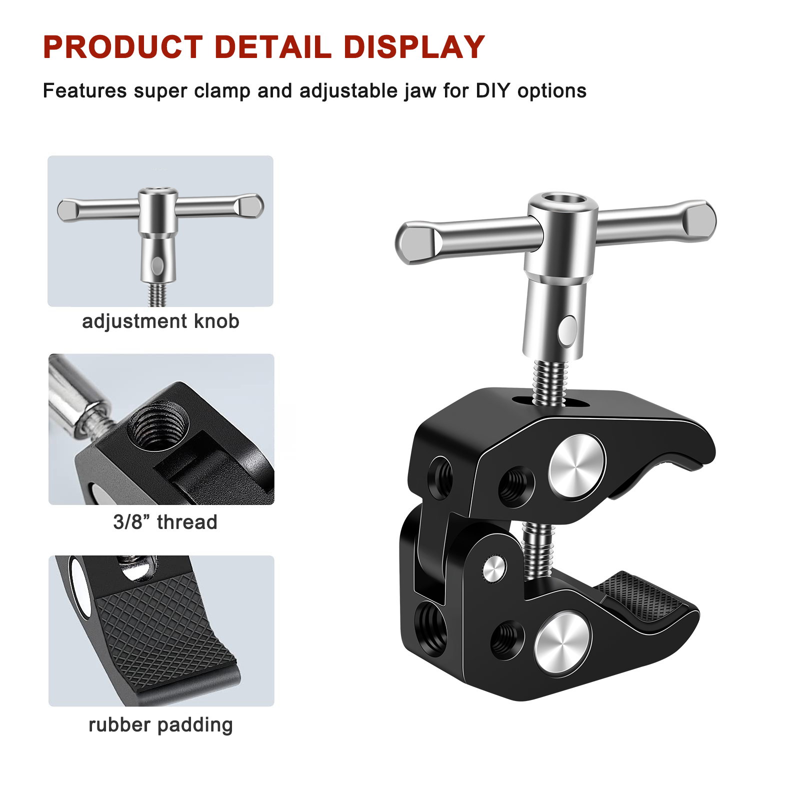 Lanxire Aluminum Crab Clip Sup - Photography Video Lighting Kit With Adjustable Tripod Stand avis et prix