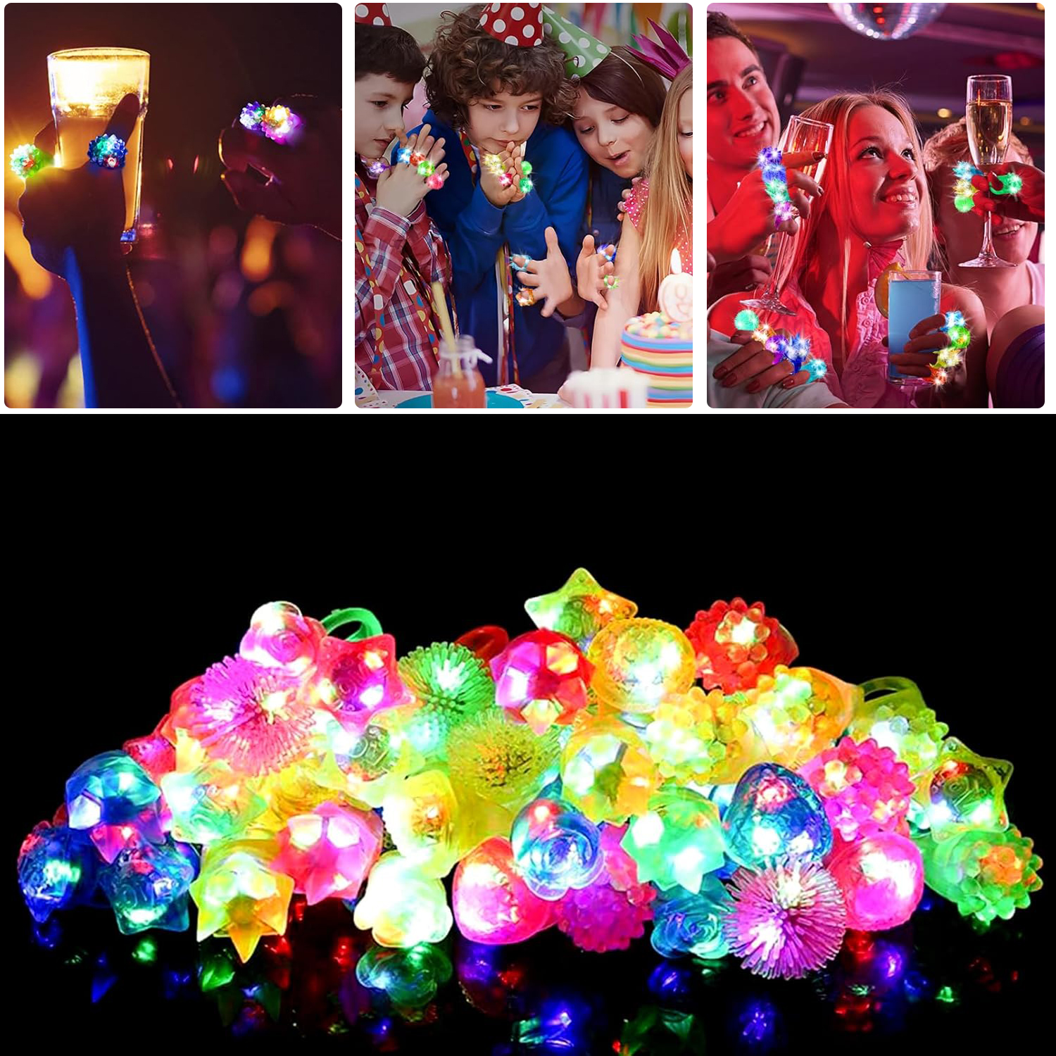LED Light Up Ring Bumpy Rings  - Led Ring Light 18 avis et prix