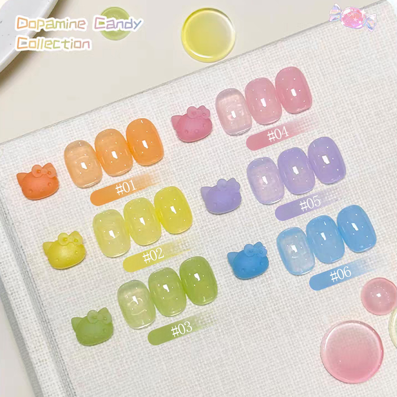 1pcs WS Dopamine Macaron Ice T - Coloured Gel Set avis et prix