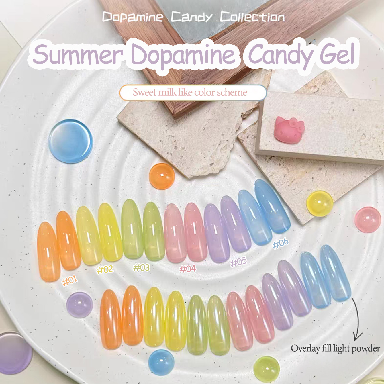 1pcs WS Dopamine Macaron Ice T - Coloured Gel Set avis et prix