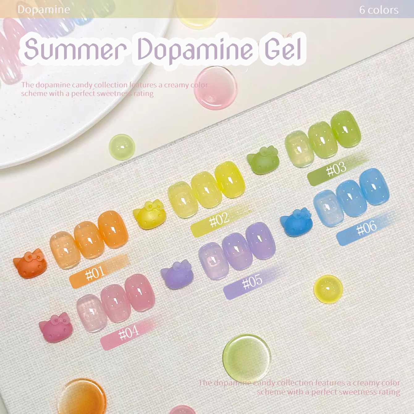 1pcs WS Dopamine Macaron Ice T - Coloured Gel Set avis et prix