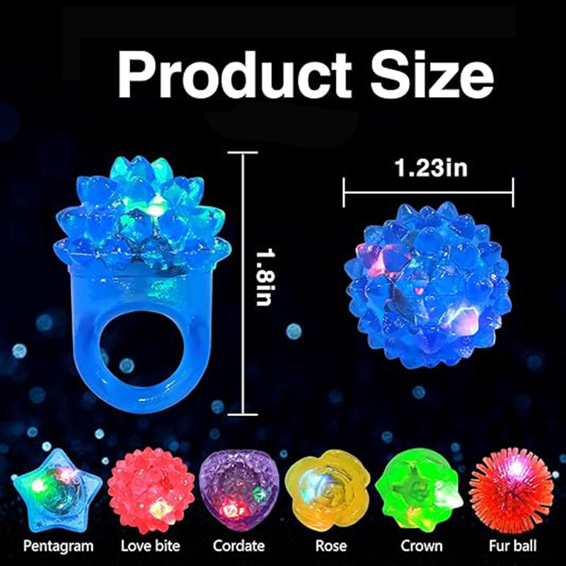 30Pcs LED Light Up Rings Party - Led Ring Light 18 avis et prix