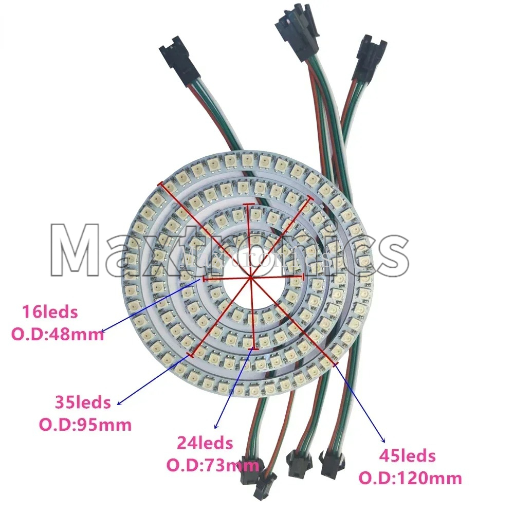 WS2812B FCOB RGB Led Ring 18/3 - Led Ring Light 18 avis et prix