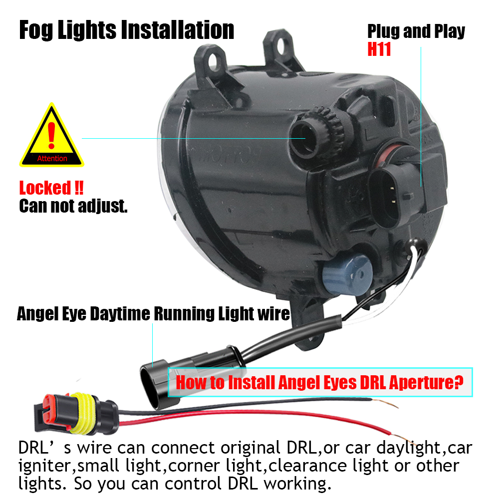 LED Fog Lamp PTF Lens for Peug - Led Ring Light 18 avis et prix