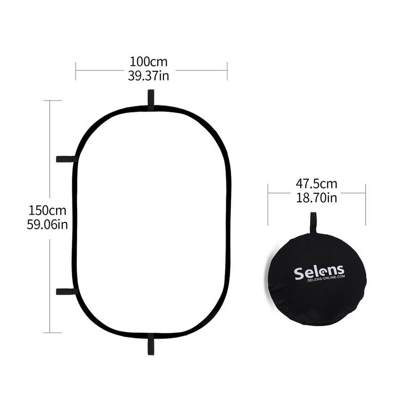 100X150CM Foldable Oval Reflec - Video Light Panel Led avis et prix