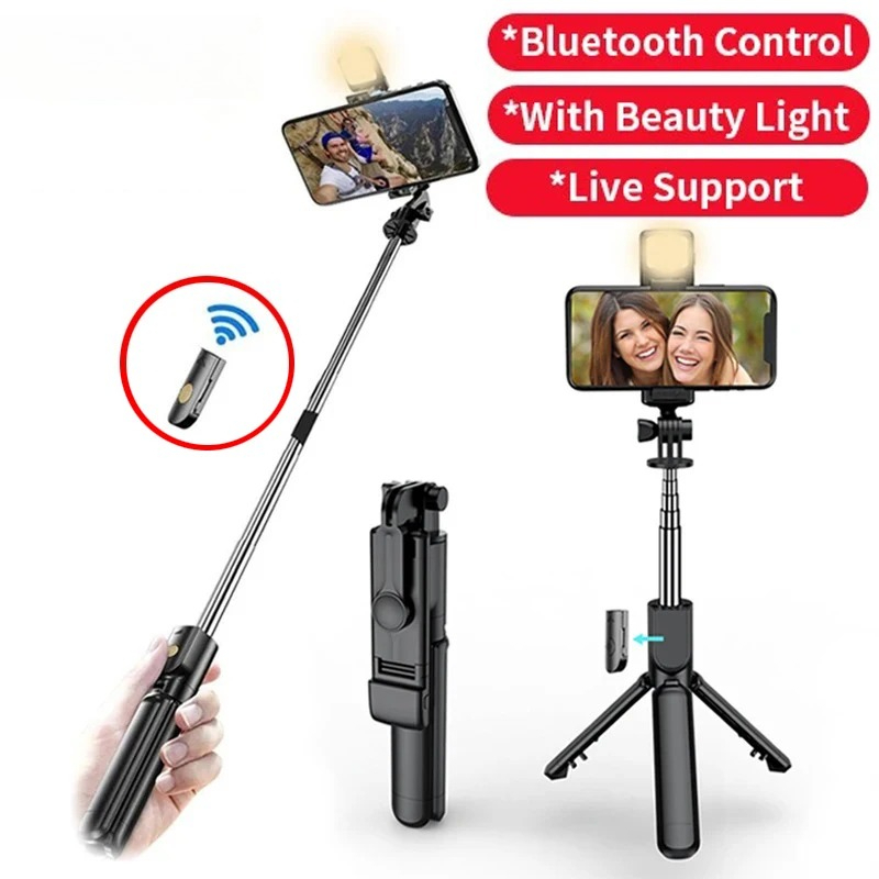 Wireless Bluetooth Selfie Stic - Photography Video Lighting Kit With Adjustable Tripod Stand avis et prix