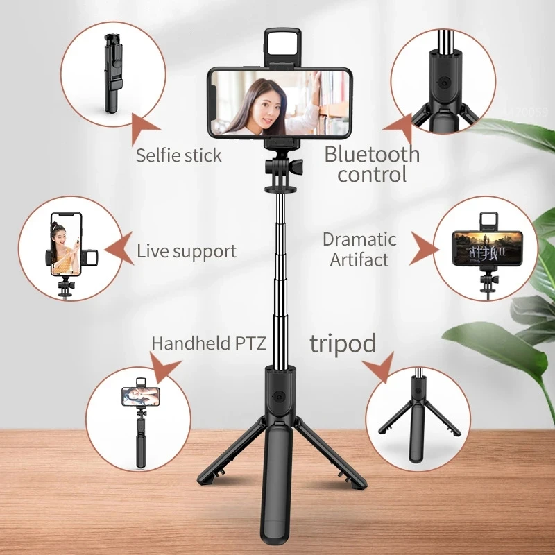 Wireless Bluetooth Selfie Stic - Photography Video Lighting Kit With Adjustable Tripod Stand avis et prix