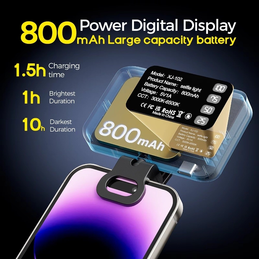 800/1000mAh LED Selfie Light 3 - Photography Using Lighting avis et prix