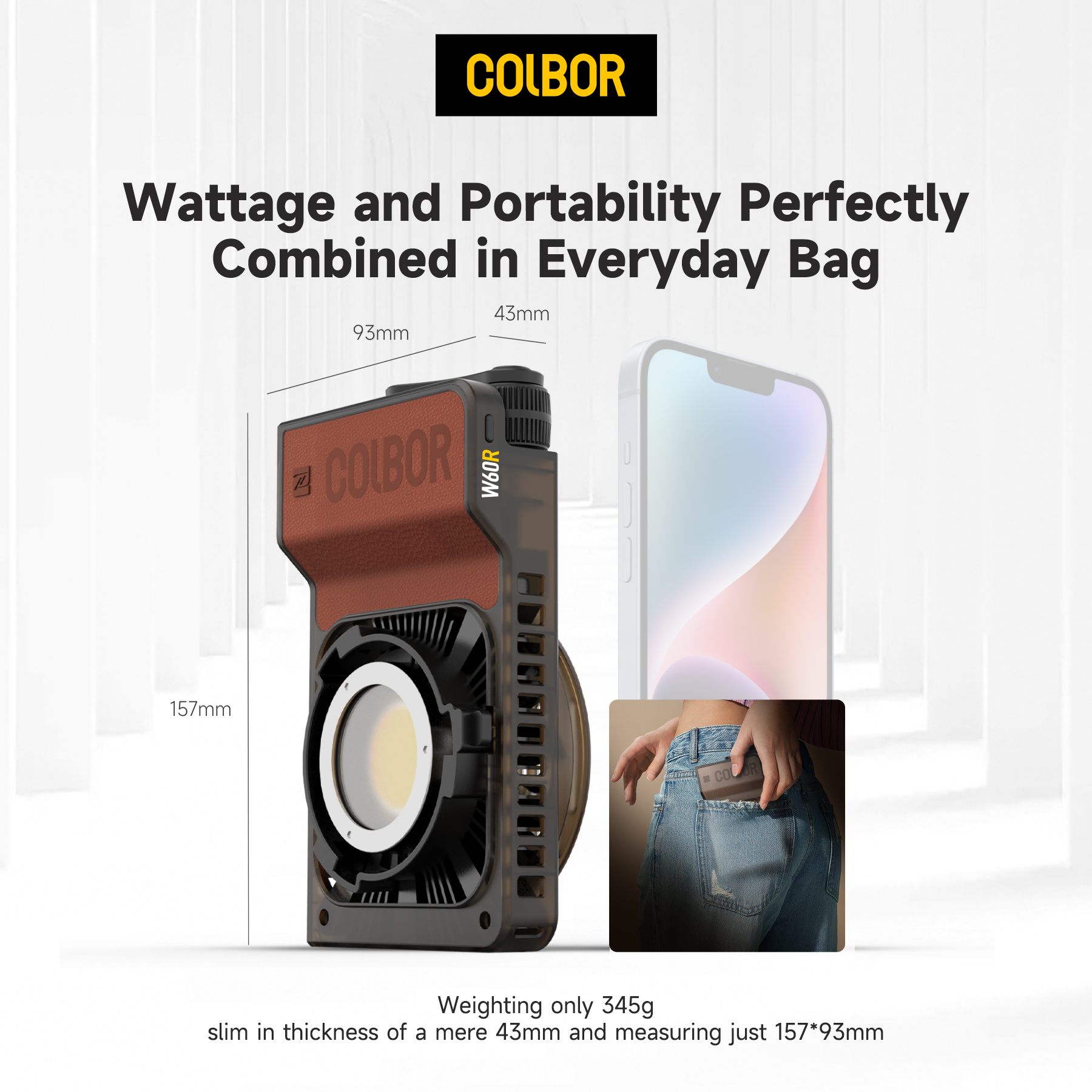 Colbor Wonder W60 RGB LED Vide - Photography Lighting Wireless avis et prix