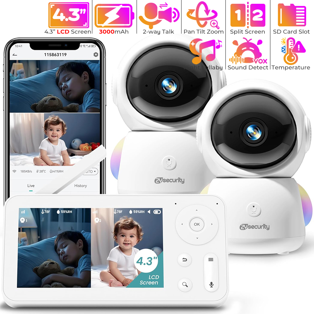 2K Baby Monitor with 2 Cameras - Photography Lighting With Umbrella avis et prix
