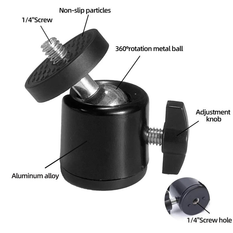 Hot Shoe 1/4 Screw Hole Tripod - Photography Video Lighting Kit With Adjustable Tripod Stand avis et prix