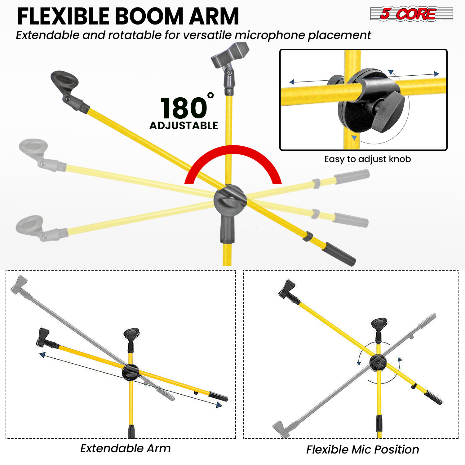 5 Core Microphone Stand Floor  - Boom Arm Stand avis et prix